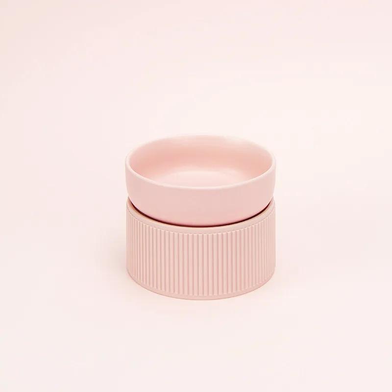Cat Ceramic Food Water Bowl with Stand Small Dogs Elevated Drinking Eating Feeding Bowls Pet Anti-overturning Feeders