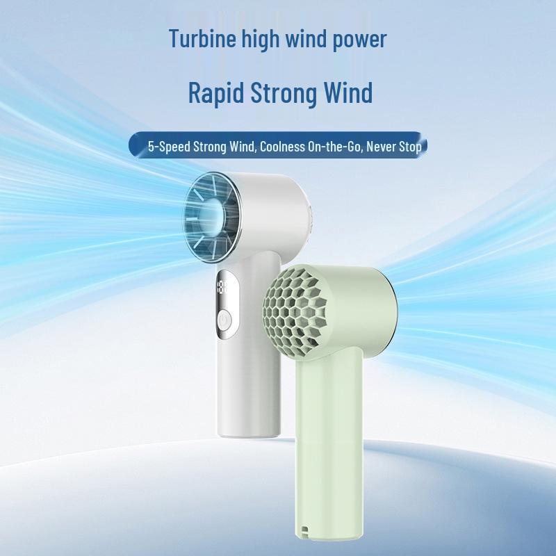 Bladeless High-Speed Portable Handheld Fan with Long-Lasting Turbine