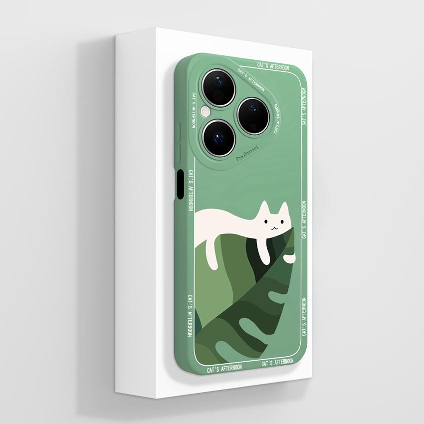 Чехлы для телефонов Huawei Pura 80 Pro Honor X7d X9d X20 V40 с красивыми деревенскими узорами, защитой объектива, из жидкого силикона, противоударный чехол для Huawei