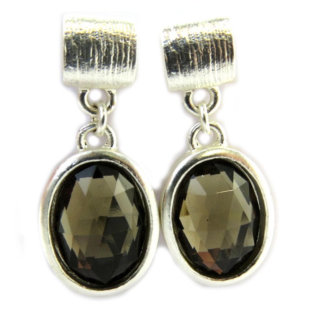 Dolce Vita [F3998] - Designer Earrings 'DV - Creativity' Silver Gray