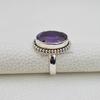 Oval Amethyst Ring, Natural Stone Ring, 925 Sterling Silver Ring, Wedding Ring, Designer Ring, February Birthstone, Boho Ring, Handmade Ring