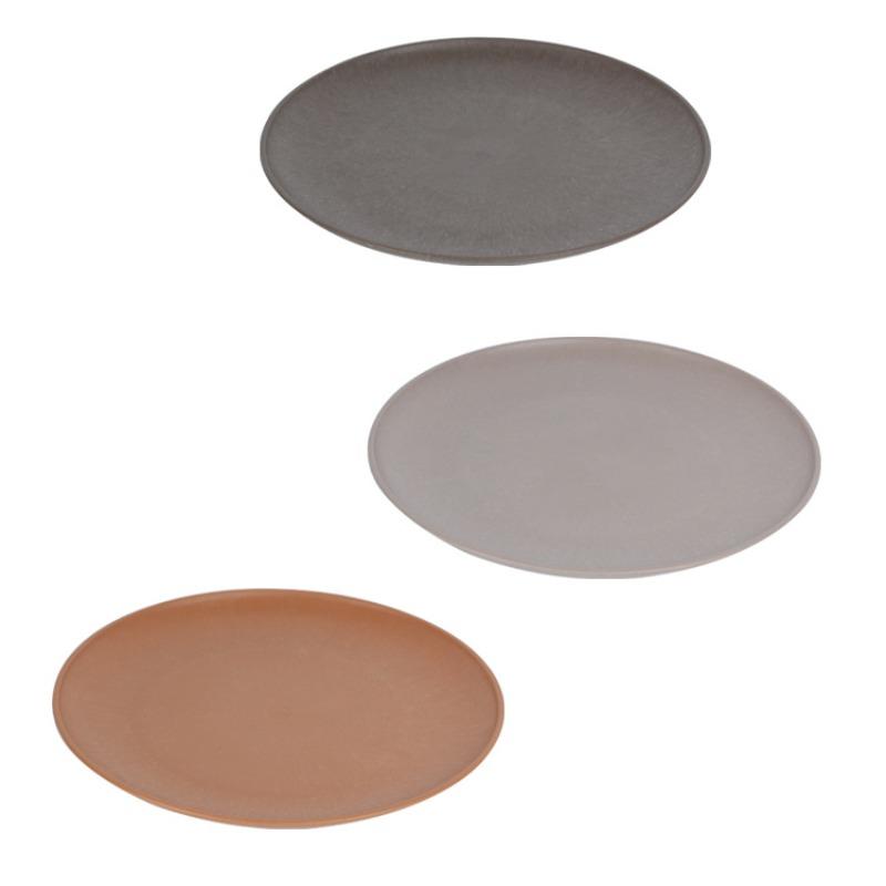 Бытовая посуда из пшеничной соломы, круглые тарелки, тарелки для фруктов, обеденные тарелки, пластиковые тарелки для выпечки