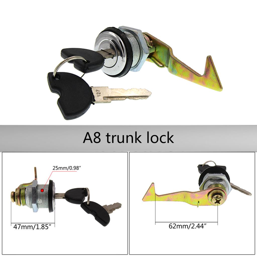 For A8 Queen for Turtle Electric Moto Motorcycle Rear Trunk Lock With 2 Keys CNC Scooter Motocross Tail Box Lock