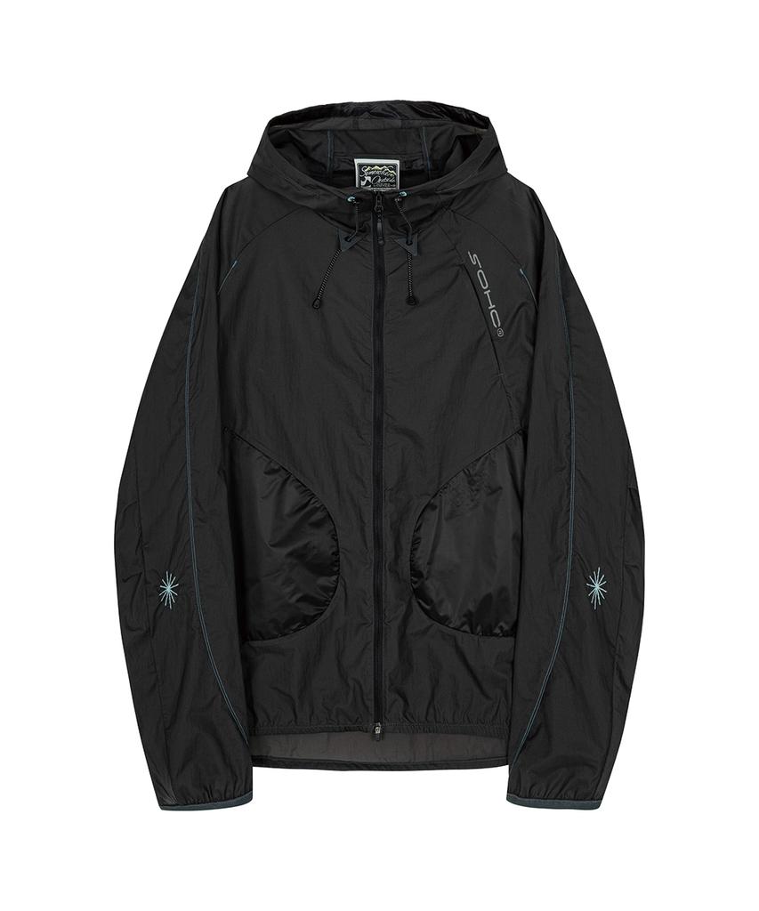 Somewhere Outside Hiking Company Lightweight Windbreaker_Charcoal