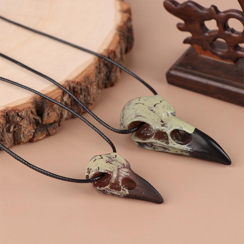 3D Готический Кулон Череп Ворона Реплика из смолы Ворон Готический Подарок Хэллоуин Кулон Череп Ворона Ювелирные изделия