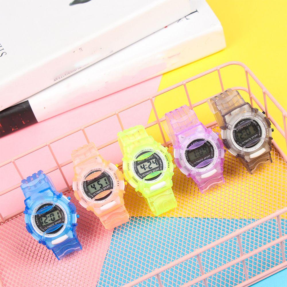 Kids Child Cartoon Children Digital Watches Electronic Meter LCD Wristwatch Candy Wrist Watch