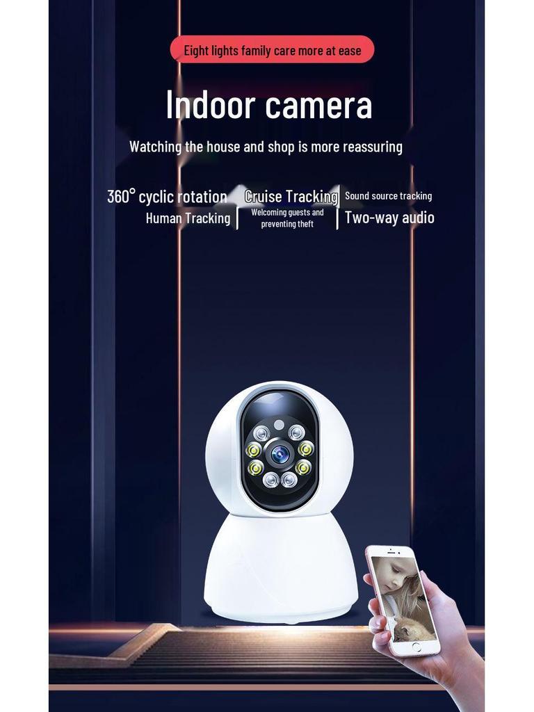 3MP Home Smart Surveillance Camera with 5G WiFi, App Remote Alarm, Dual-Band, and Two-Way Voice Intercom