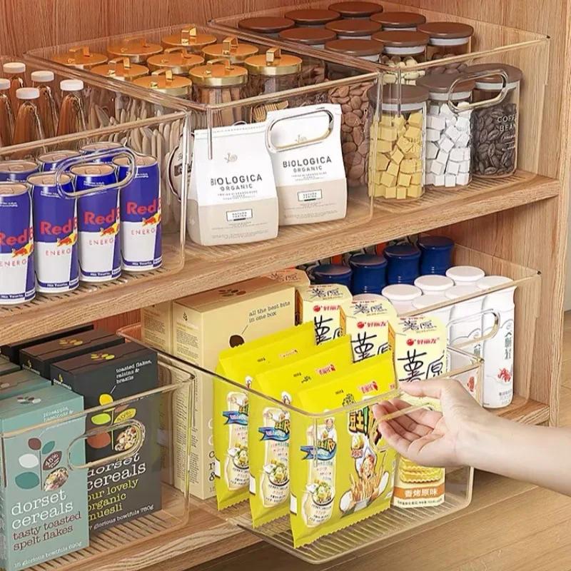 4 шт. Набор кухонных органайзеров для холодильника, ящиков, прозрачных ящиков для хранения продуктов, овощей, банок, напитков, яиц, ящиков для хранения