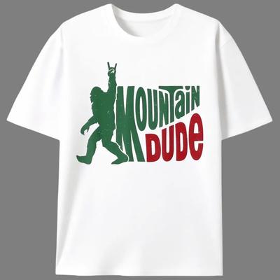 Графическая футболка «Bigfoot Mountain Dude», Футболка для хайкинга на природе, Смешной Скалистый Сасквоч