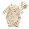Organic Cotton Material Made In Japan Baby Dress Set with Hat Ceremony Dress for Shrine Visits and Discharges Spring/autumn 2-piece