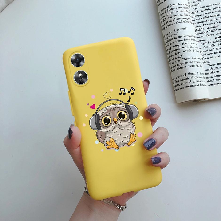 For OPPO A17 Phone Case CPH2477 Flower Butterfly Casing TPU Soft Silicone Back Cover for Oppo A17 A 17 Shell OppoA17 Bumper Capa