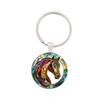 Badge Time Gemstone Keychain Pendant Cross Border  Accessories Metal Keychain
