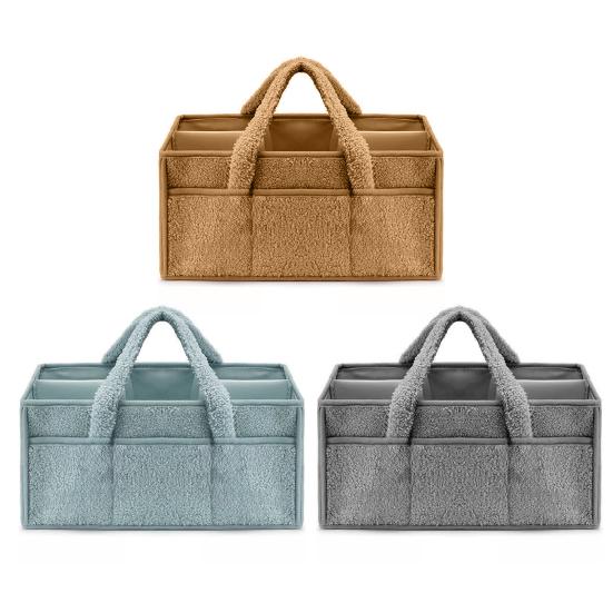 Корзина для хранения Yousheng, органайзер для детских подгузников с ручкой, большая вместимость, несколько отделений, контейнер для принадлежностей для новорожденных