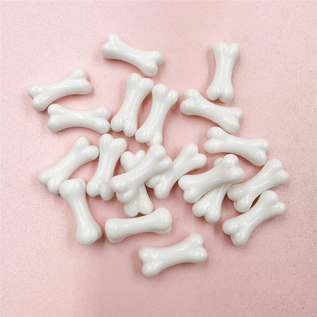 Colored bones 20Pcs Fashion Beads Acrylic bead Handmade Materials 8.6*20mm  Accessories