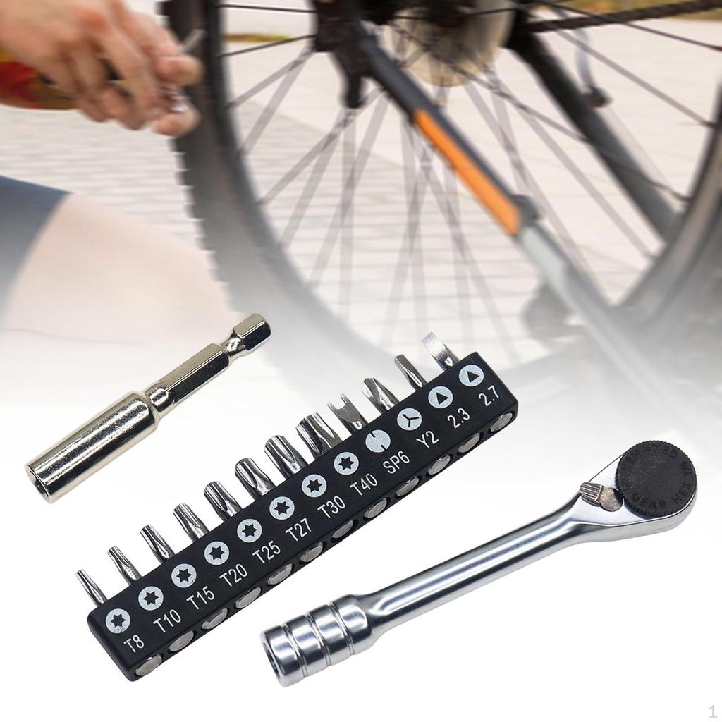 Mini Ratchet Screwdriver 1/4 Inch Offset Reversible Low Profile Household Small