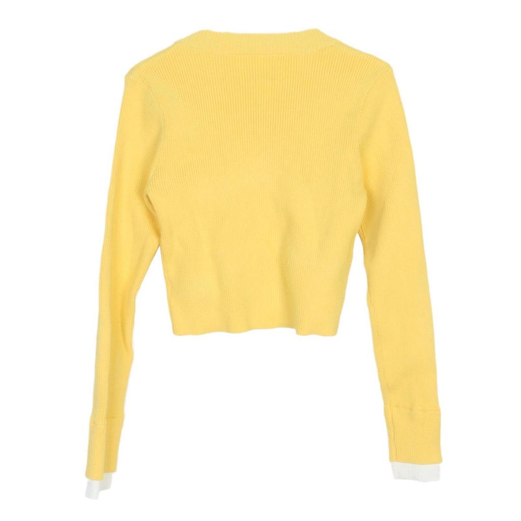 Женский французский ретро вязаный кардиган: V-образный вырез, Длинный рукав, Отделанный бисером, Имитация двойки, Короткий топ с цветными блоками