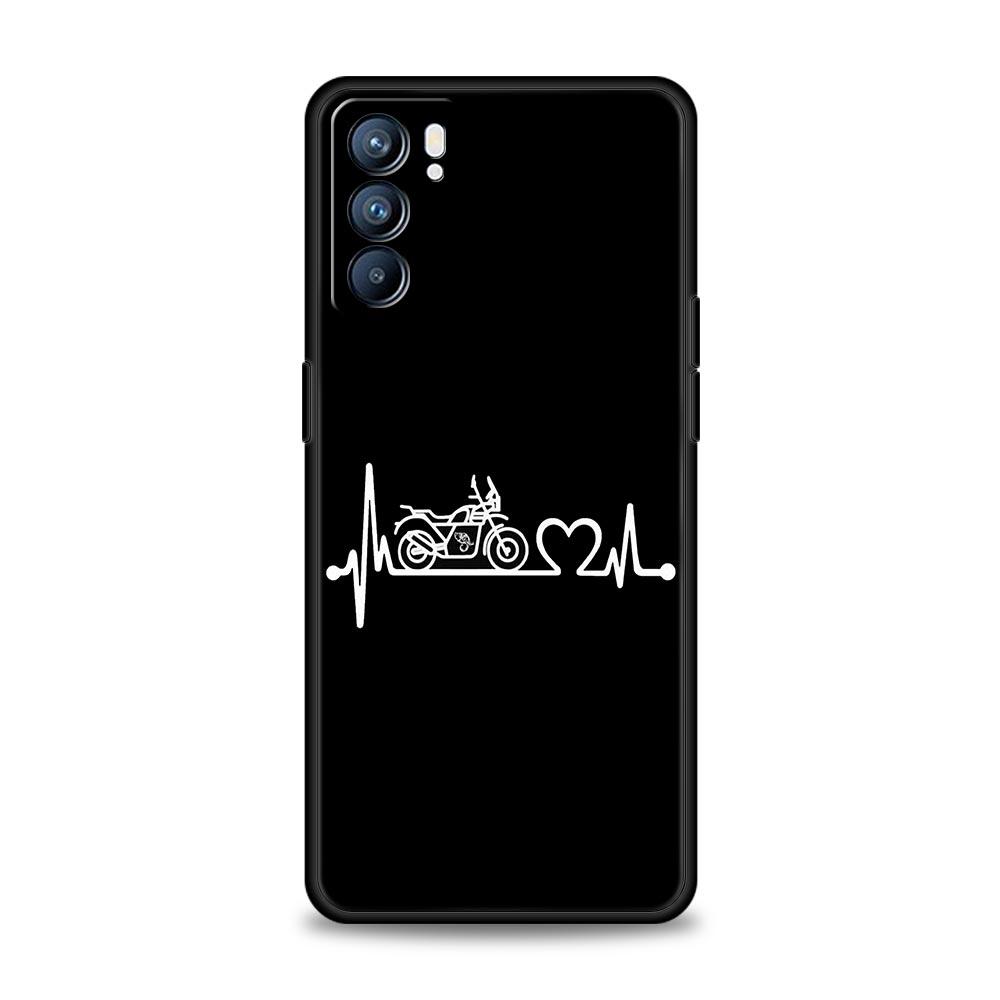 Чехол для телефона для Oppo Reno13 Reno12 Reno11 F Reno10 Pro A54 A53 A95 A76 A74 A57 A98 A80 A79 5G A78 4G Мотоцикл Сердцебиение