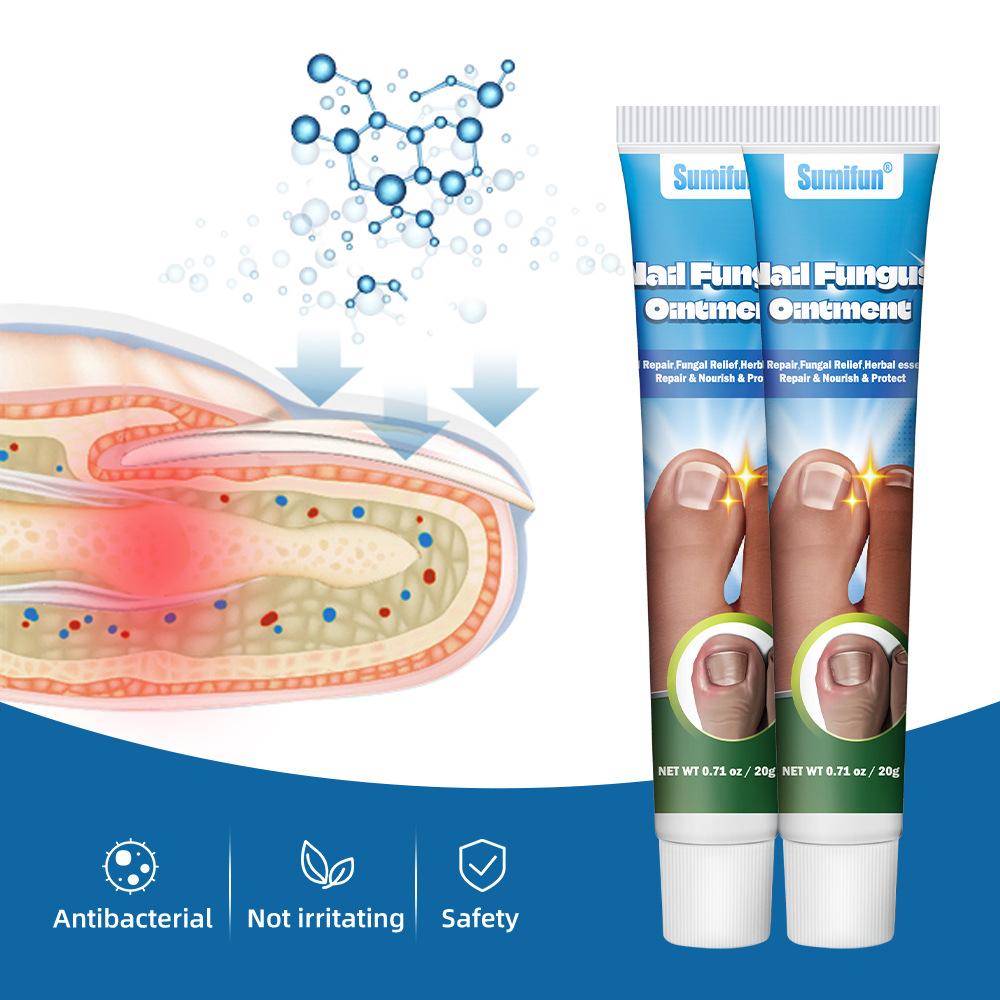 Sumifun 1 Pc Onychomycosis Nail Repair Cream Solution Remove Toenail Fungus Paronychia Nourish Moisturize Nails for Thick,Discolored,Cloud