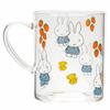 Space Joy Miffy Mug, Heat-Resistant Glass, 330ml, Microwave-Safe, Miffy & Strawberry Design, 8644005MS Clear, 7.5cm Diameter