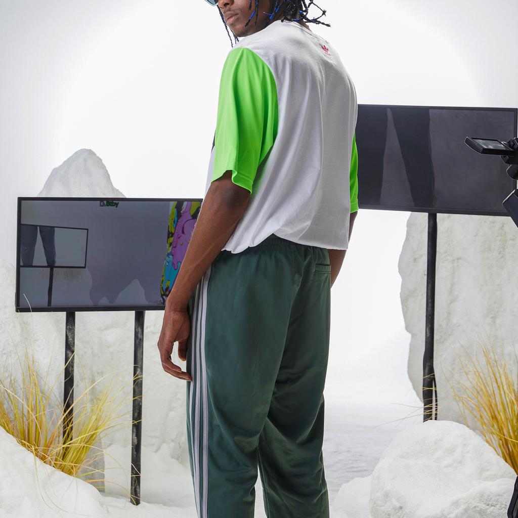 Adidas Футболка Originals x Jeremy Scott с мультяшным принтом и круглым вырезом и короткими рукавами SS23, мужские топы из серии Collaboration, белые H53371