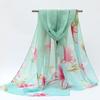 Легкий шифоновый шарф: Весенне-летний принт, пляжное полотенце и шаль от солнца для дам