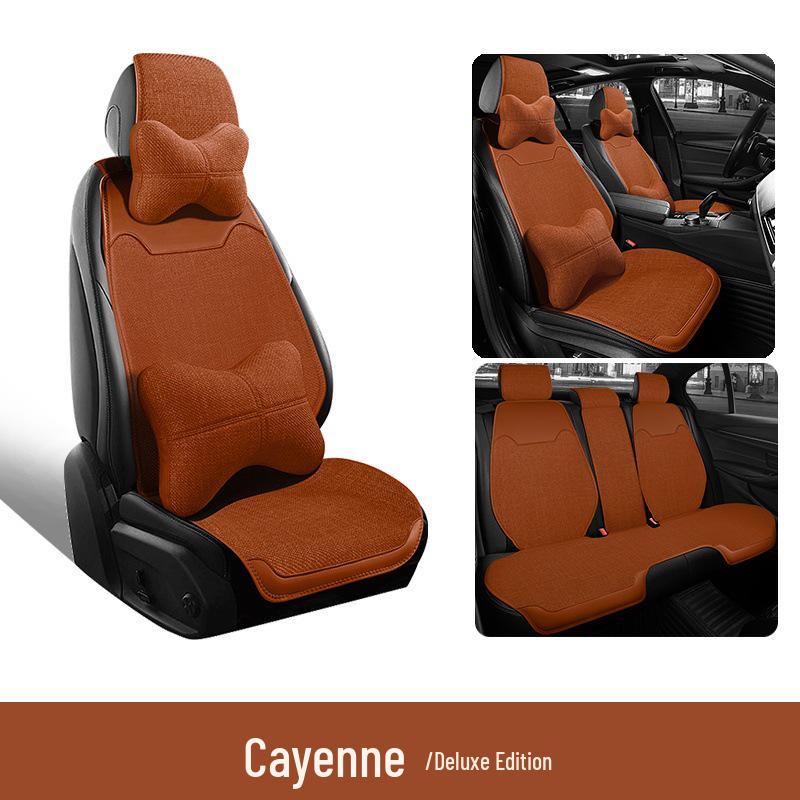 Breathable Linen Seat Covers for Geely Galaxy L7/LT MAX - Asian Games Phantom Design