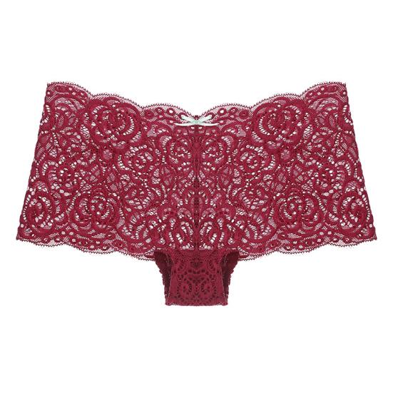 Sexy Underwear Elastic Waistband Protective Skin-touching Crochet Embroidery Floral Lace Underwear Inside Wear
