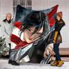 Attack on Titan1 printed throw blanket—lightweight,soft,warm;versatile blanket for all seasons—perfect as &air-conditioning throw,nap blanket
