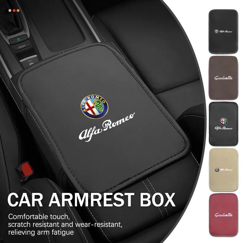 LNYCP1 Car Armrest Mat Center Console Arm Rest Protection Cushion Storage Box Cover Pads For Alfa Romeo Giulietta 940 2010-2014 2015