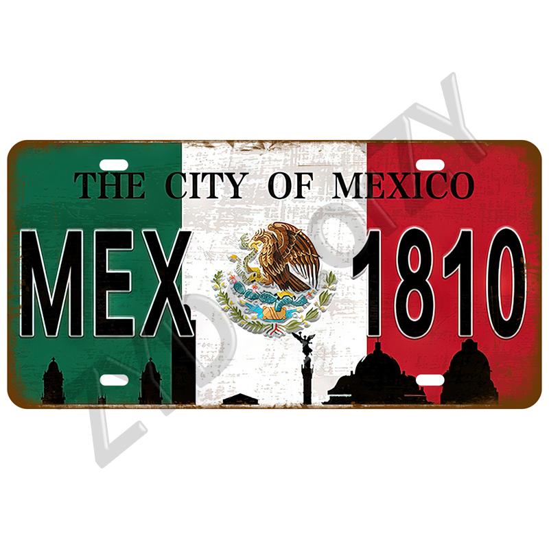 Plaque Israel Spain France Home Metal Sign Germany Craft Bar Decor Tin Sign USA Country Flag Tinplate Plate For Wall Restaurant