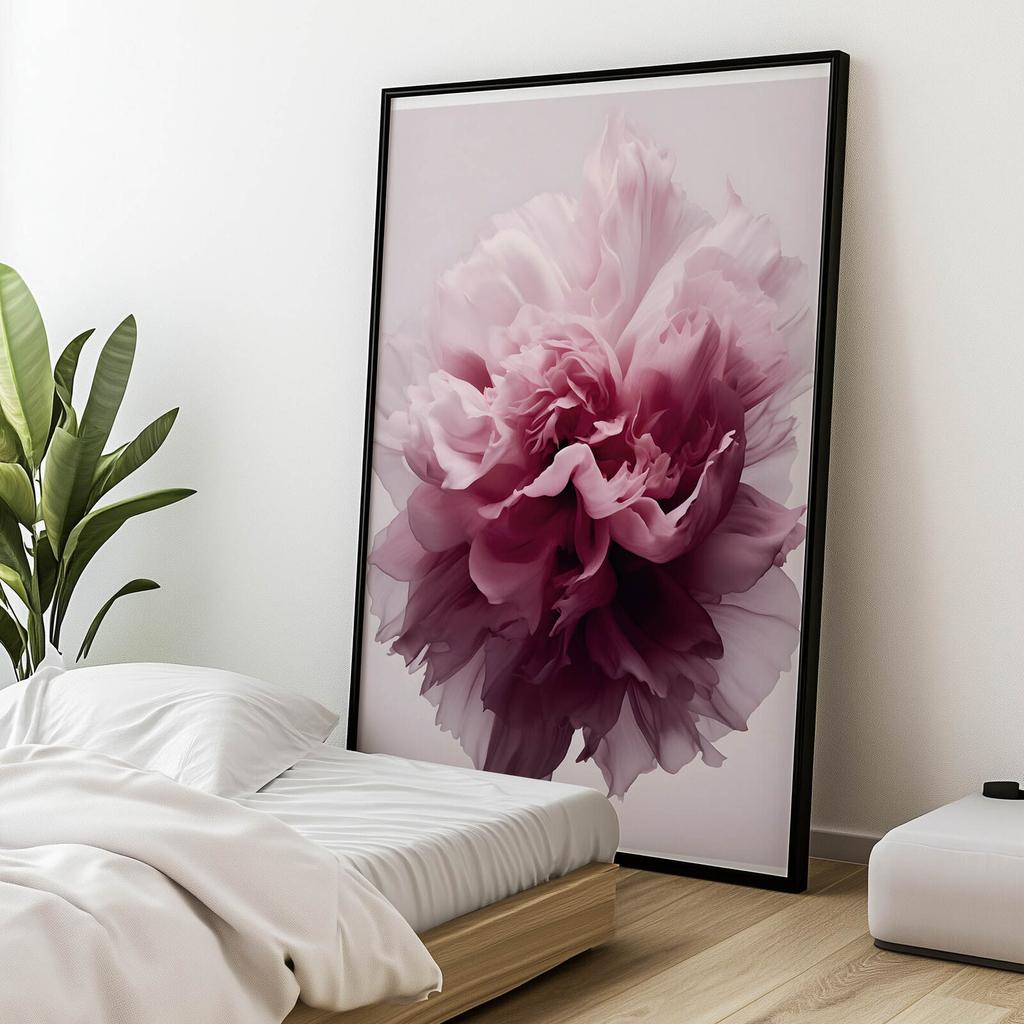 Pastelowy Urok Kwiatu Pastelowy Urok Kwiatu, 70X100 Cm, Rama Drewniana Jasny Dąb, Papier Matowy 230 Gsm