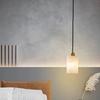 Spanish Alabaster Bedside Pendant Light - Minimalist Design for Master Bedroom, Hallway, or Foyer