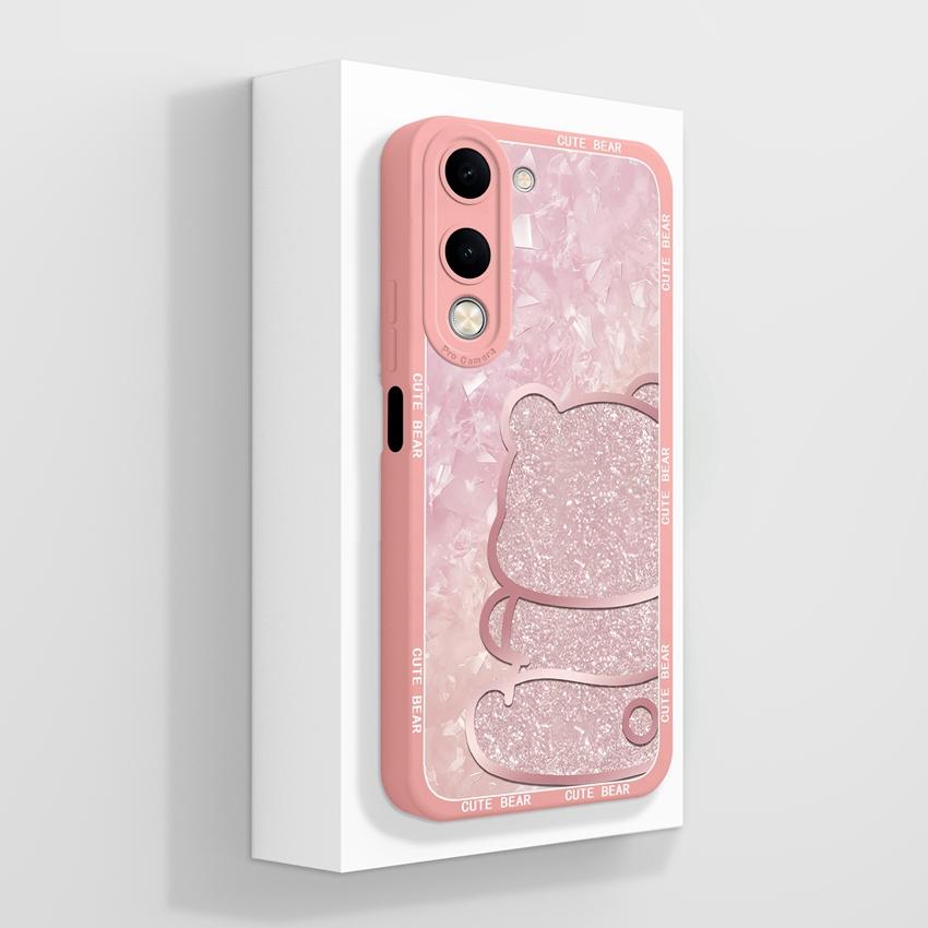 Для Vivo Y04 Y03 Y02 Y11 Y15 Y20 Чехол для телефона Милый мультяшный узор для девочек Гладкий жидкий силикон Противоударная защита Задние крышки Чехол для корпуса Vivo