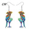 Lightweight Statement Earrings for Daily Wear 1 Pair Cute Acrylic Parrot Earrings, Tropical Animal Dangle Unique Holiday Party Gift Her Women, Summer