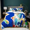Exquisite 3D Cartoon S-Sonics Wallpaper Anime Digital Printing Bedding Set Duvet Cover Pillowcase Youth Kids Girl Boys Gift