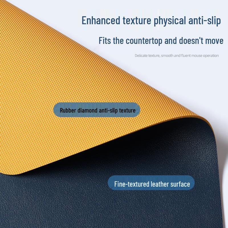 Solid Color Non-Slip Leather Mouse Pad for Girls – Small Desk Mat for Laptops & Office