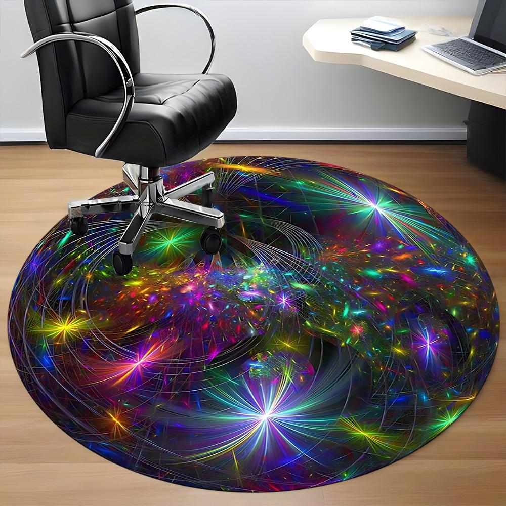 1pc Cosmic Sphere Chair Carpet for Office, Non slip, Soft and Durable Office Rug