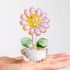 Plant Series Sunflower Figurine Cartoon Crystal Home Decoration Sunflower Ornament  Table