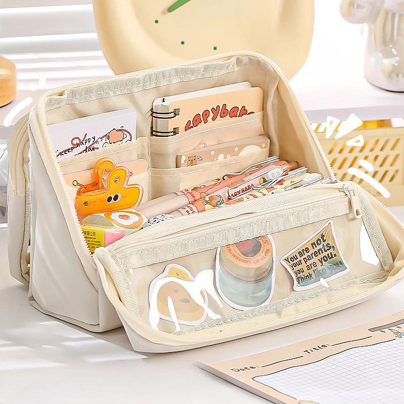 New Nine-layer Large-capacity Pencil Case Student Stationery Storage Box Simple Multi-functional Pencil Case Storage Bag