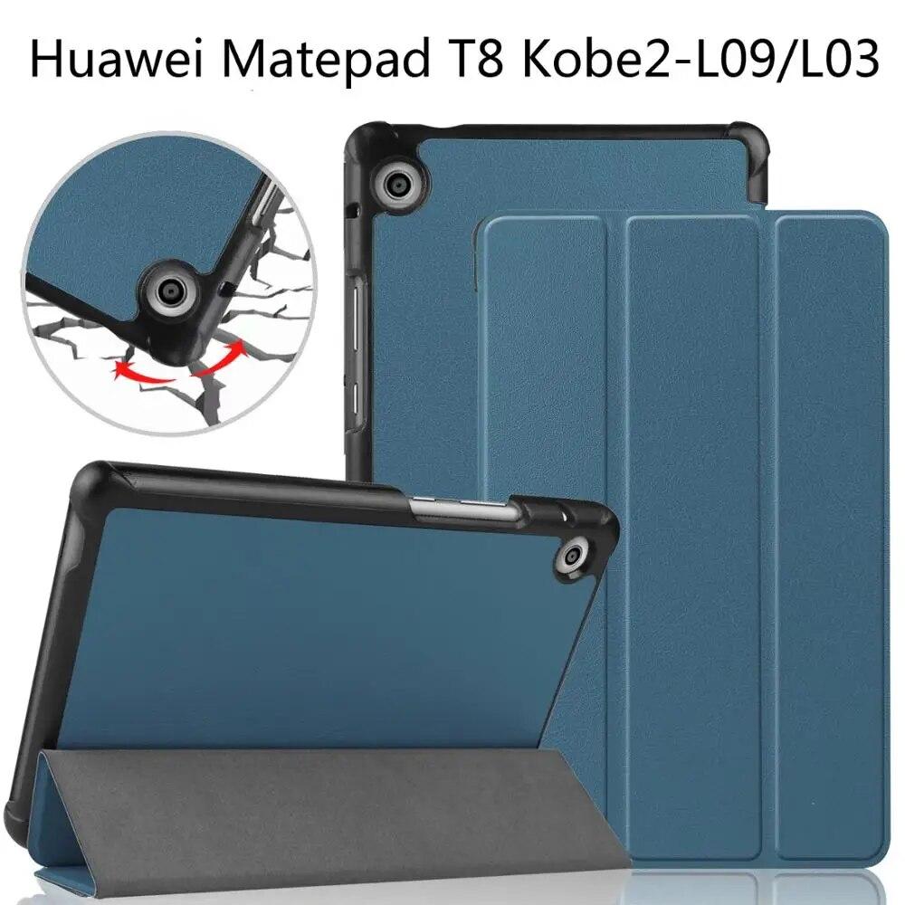 Для Huawei MatePad T8 Kobe2-L09 Kobe2-L03 8,0 ''планшет ультратонкий кожаный магнитный чехол-подставка для Huawei T8 чехол