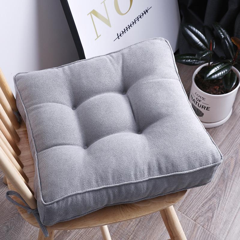 Solid Color Thickening Seat Cushion Office Back Cushion Dual Purpose Domestic Dining Chair/sofa Cushion Floor Soft Mat Square