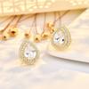Water Drop Zircon Earrings High-end Fashion Atmospheric Zircon Earrings for Women