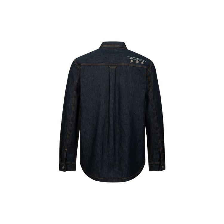 Evisu Рубашка с вышивкой логотипа и иконки Seagull AW23 Мужские рубашки Джинсово-синий 2EAHTM3SL7031XXCT