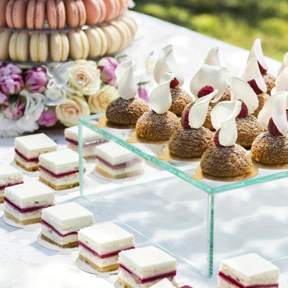 200 шт. мини-подложки для торта, 3,2-дюймовый золотой и серебряный круглый картон для торта, круглые основания для торта, десертные подложки для украшения торта, свадьбы, вечеринки