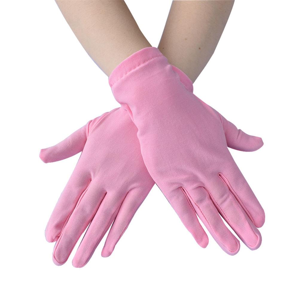 Solid Color Milk Silk Sunscreen Work Gloves Household Gloves Serving Waiters Mittens Driving Gloves