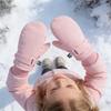 Yousheng 1 пара детских перчаток Водонепроницаемые зимние лыжные перчатки Мягкая флисовая подкладка Ветрозащитные Регулируемый ремешок Однотонные вязаные перчатки