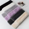 Cross Scarf Faux Rabbit Fur Double-sided Thickened Soft Washable Keep Warm Pure Color Autumn Winter Women Neck Warmer Collar Scarf for Outdoor