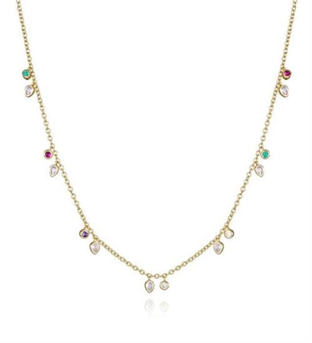 Collier - Viceroy - Tendance 9122C100-39 - Plaqué or - Zircon cubique - Multicolore