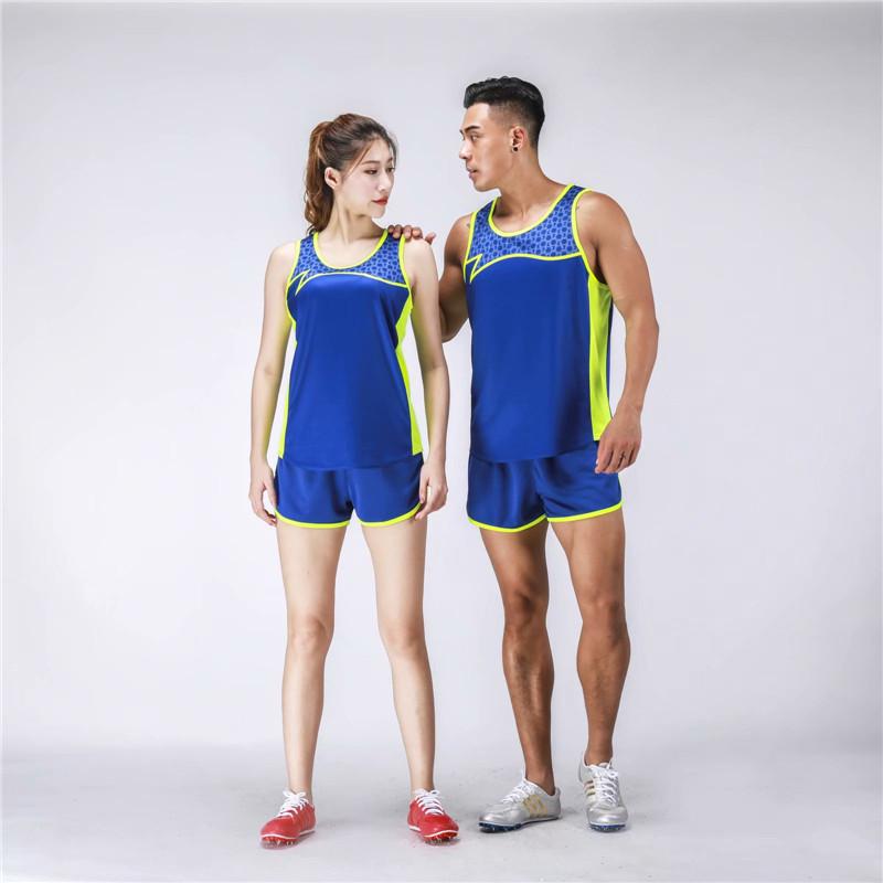 Мужской и женский летний трикотажный спортивный костюм - Парная школьная командная тренировочная форма
