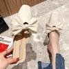 Туфли с острым носком Butterfly-Knot женские тапочки для отдыха на открытом воздухе Med Pantofle каблук мюли мокасины шлепанцы на плоской подошве с высоким покрытием PU резина